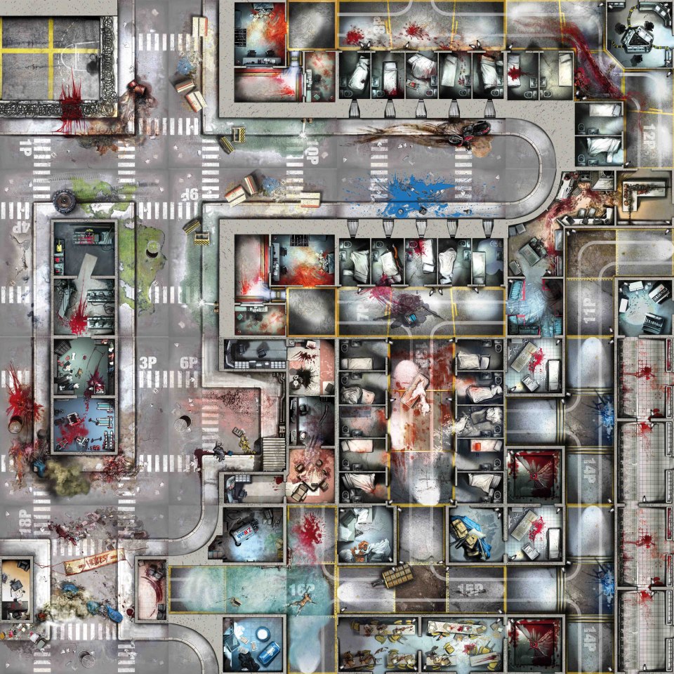 Zombicide: Prison Outbreak - Espansione Con 9 Tessere Gioco (Doppio Lato) Per Giocatori Esperti [Lingua Spagnola]